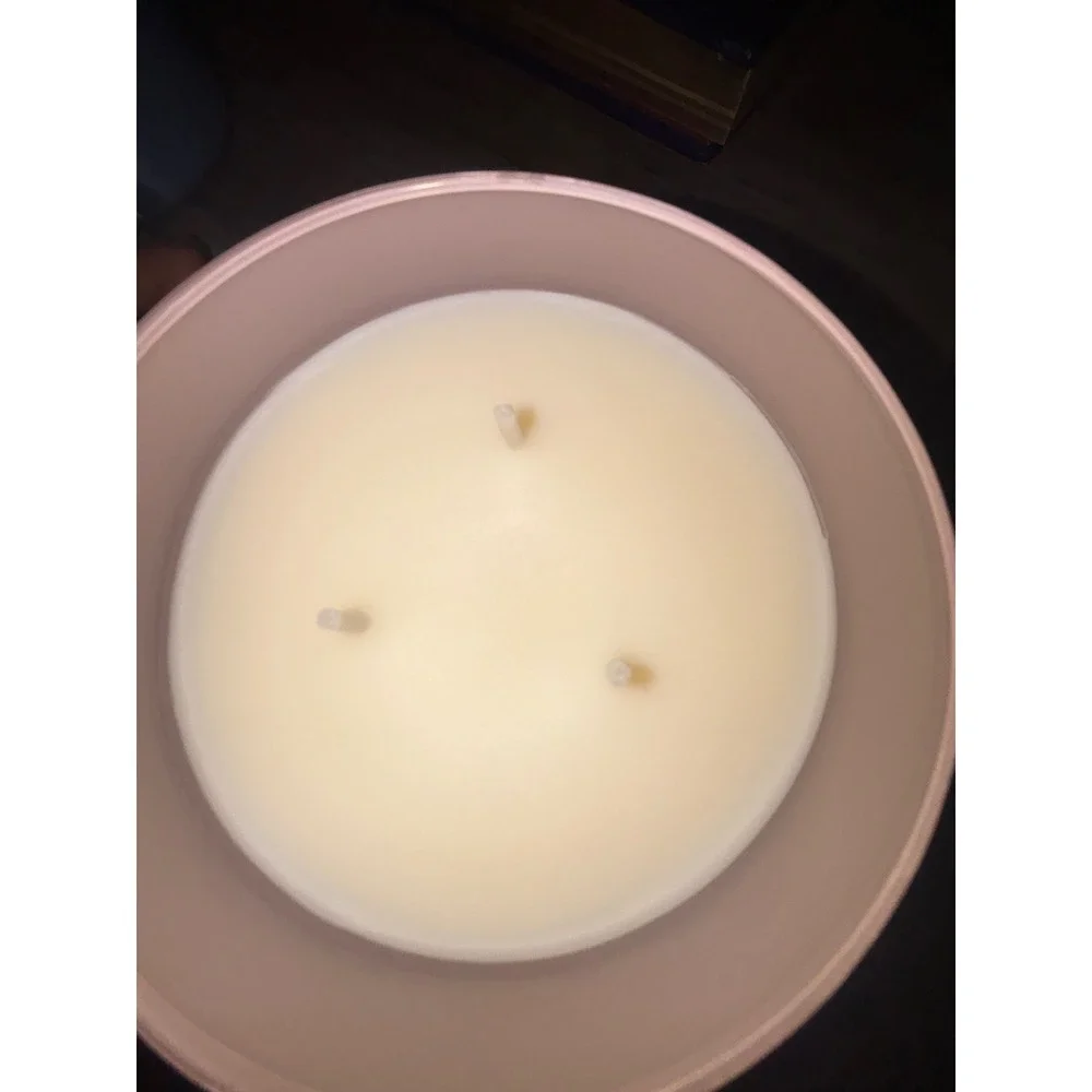White Barn Blush Amber & Peony 3-Wick Soy Wax Blend Candle Pink Jar 14.5oz - Picture 2 of 2